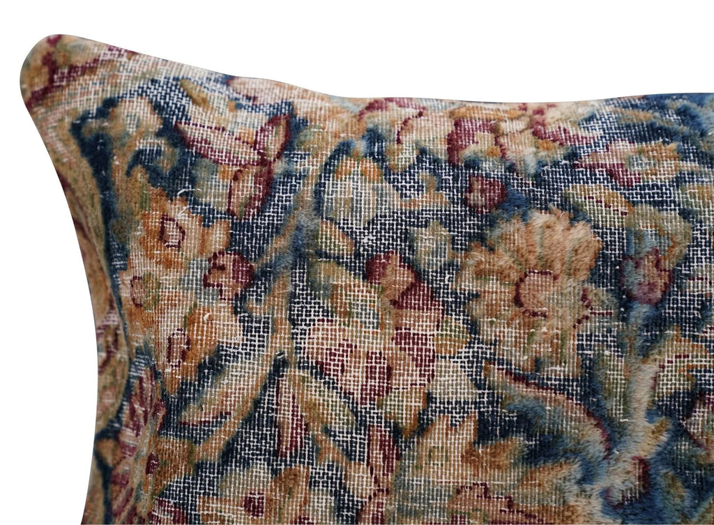 Canvello Kerman Rug Silkroad Throw Pillows - 18"x18", back view - House Of Avana