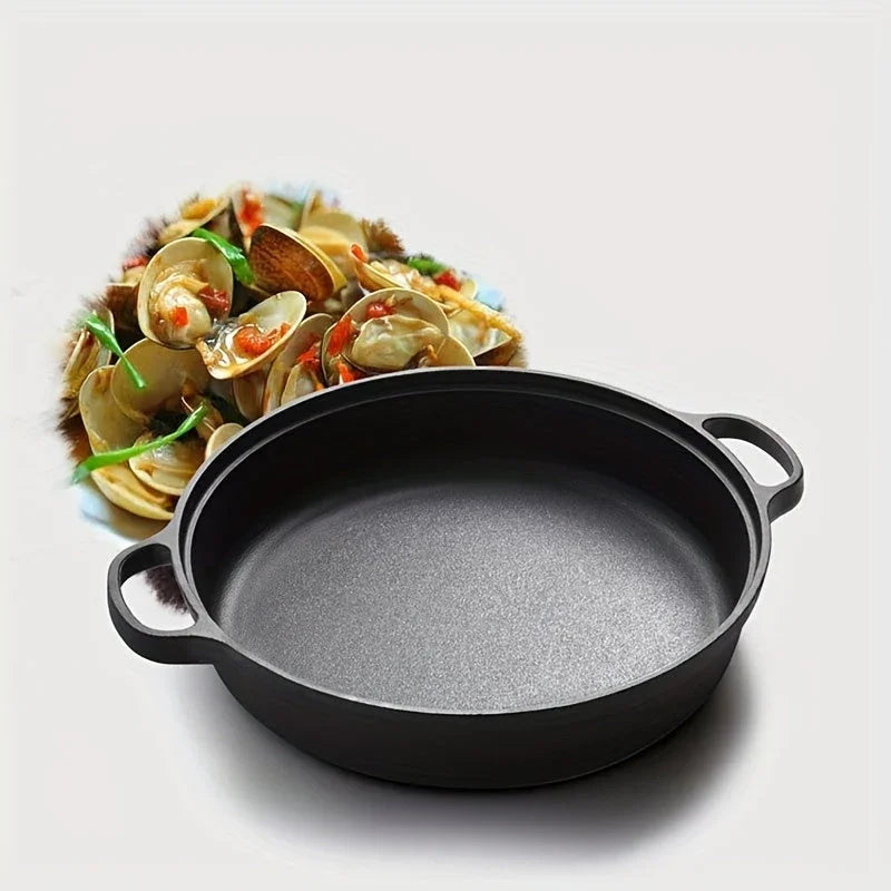 [Rust-Resistant Cast Iron Skillet] Rust-Resistant 1pc PMMJ Cast Iron Skillet with Handles | Thick, Non-Stick, Perfect for Induction & Gas Stoves - Ideal for Home & Outdoor Cooking - No Electricity Needed, Outdoor Cooking Gear House Of Avana
