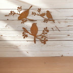 Rustic metal bird wall decor, 3D silhouette in distressed finish, hanging art - House of Avana