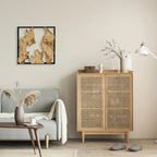 Rustic wooden wall art, natural wood tones, irregular shape - House of Avana