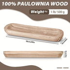 [Rustic Wooden Bowls] 4pcs Rustic Wooden Bowls - Natural Wood Table Centerpiece, 20" x 6" x 2", Classic Design with Visible Grain Patterns, Perfect for Living Room, Dining Room & Kitchen Decor, Home Decoration and Functional House Of Avana