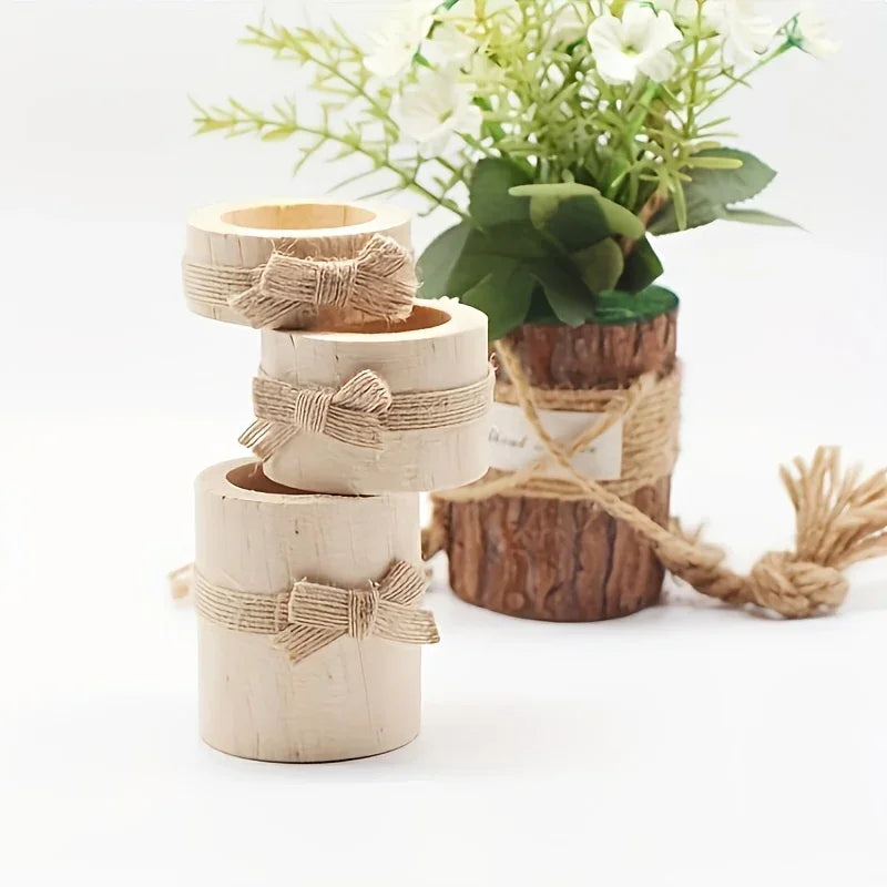 Multifunctional Wooden Holders for Candles and Planters, lifestyle image - House Of Avana