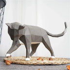 Geometric 3D Cat Sculpture – Cardboard [[SKU:HOA-SCU-539]]
