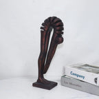 Bending Figure Sculpture – Black Resin [[SKU:HOA-SCU-563]]