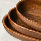 Japanese Style Solid Wood Tray Boat-shaped Walnut Wood Salad Bowl Dessert Snacks Fruit Sushi Plates Hotel Restaurant Kitchen - House Of Avana