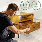Savana Solid Wood Single-Drawer Nightstand