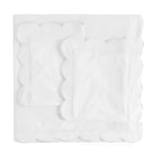 Scallop Frame Embroidered Cotton Percale Duvet Set Mélange Home