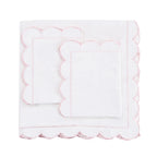 Scallop Frame Embroidered Cotton Percale Duvet Set Mélange Home