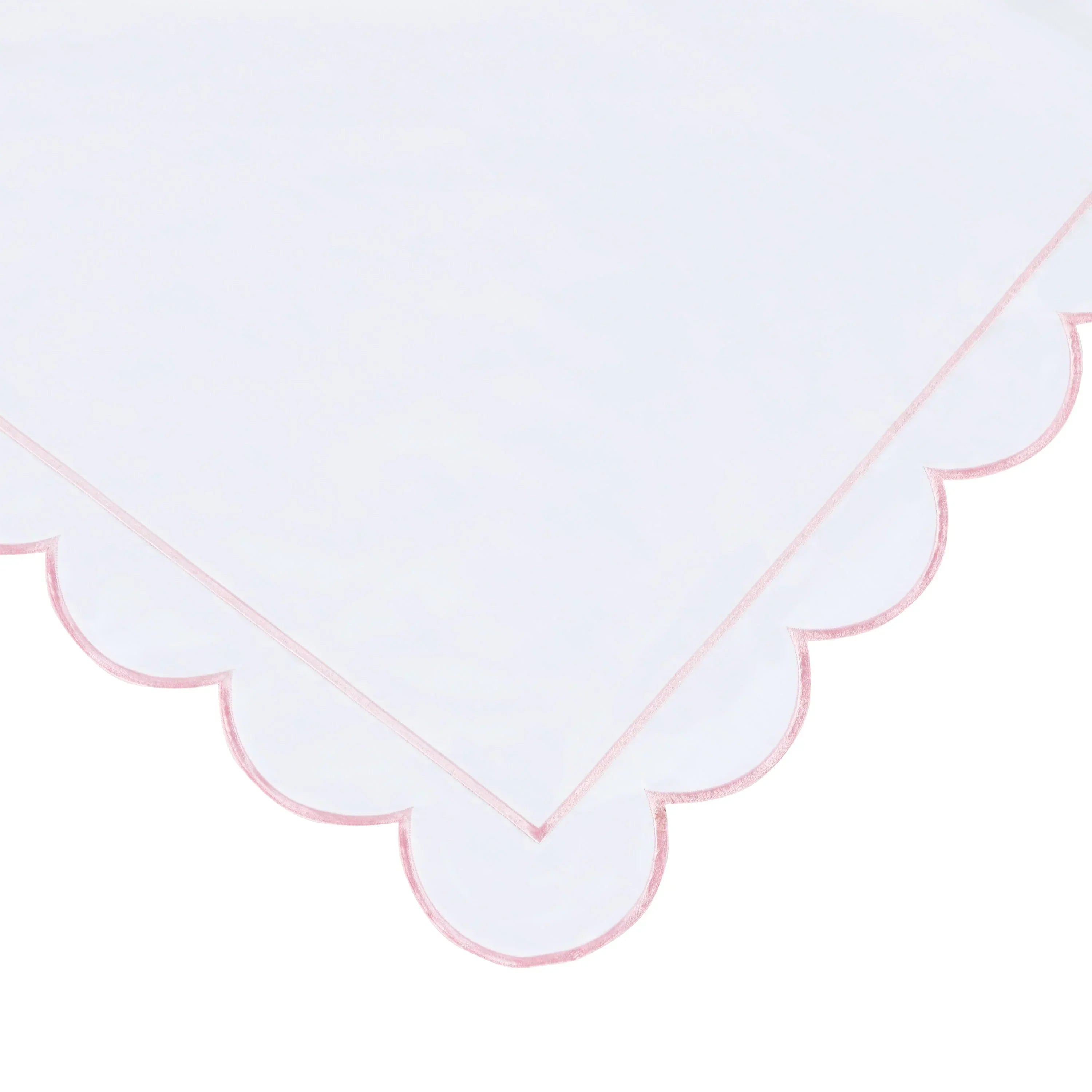Scallop Frame Embroidered Cotton Percale Duvet Set Mélange Home