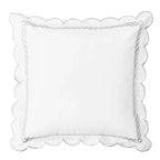 600 Thread Count Scallop Rope Embroidered Cotton Euro Sham Pair Mélange Home