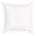 600 Thread Count Scallop Rope Embroidered Cotton Euro Sham Pair Mélange Home