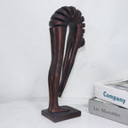 Bending Figure Sculpture – Black Resin [[SKU:HOA-SCU-563]]