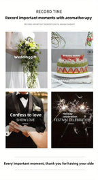 Eternal flower scented candles, white glass 8oz set, elegant home fragrance - House of Avana