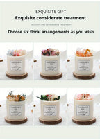 Eternal flower scented candles, white glass 8oz set, elegant home fragrance - House of Avana