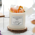 Eternal flower scented candles, white glass 8oz set, elegant home fragrance - House of Avana