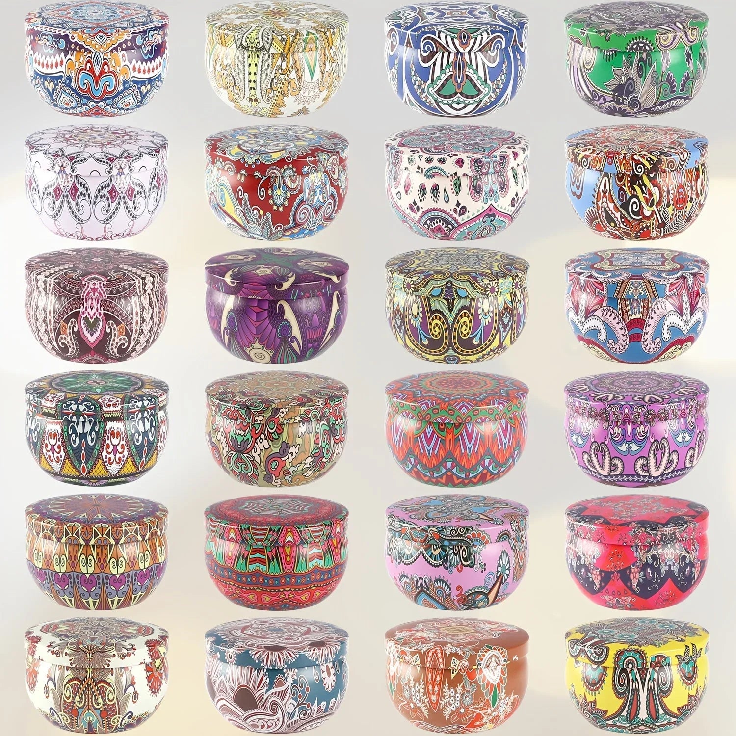 1 Box of S, 6.1*3.81cm[2.4*1.5 Inches]2.5oz *24 Scented Candles, High-quality Soy Wax, Lavender Scent,... - House Of Avana