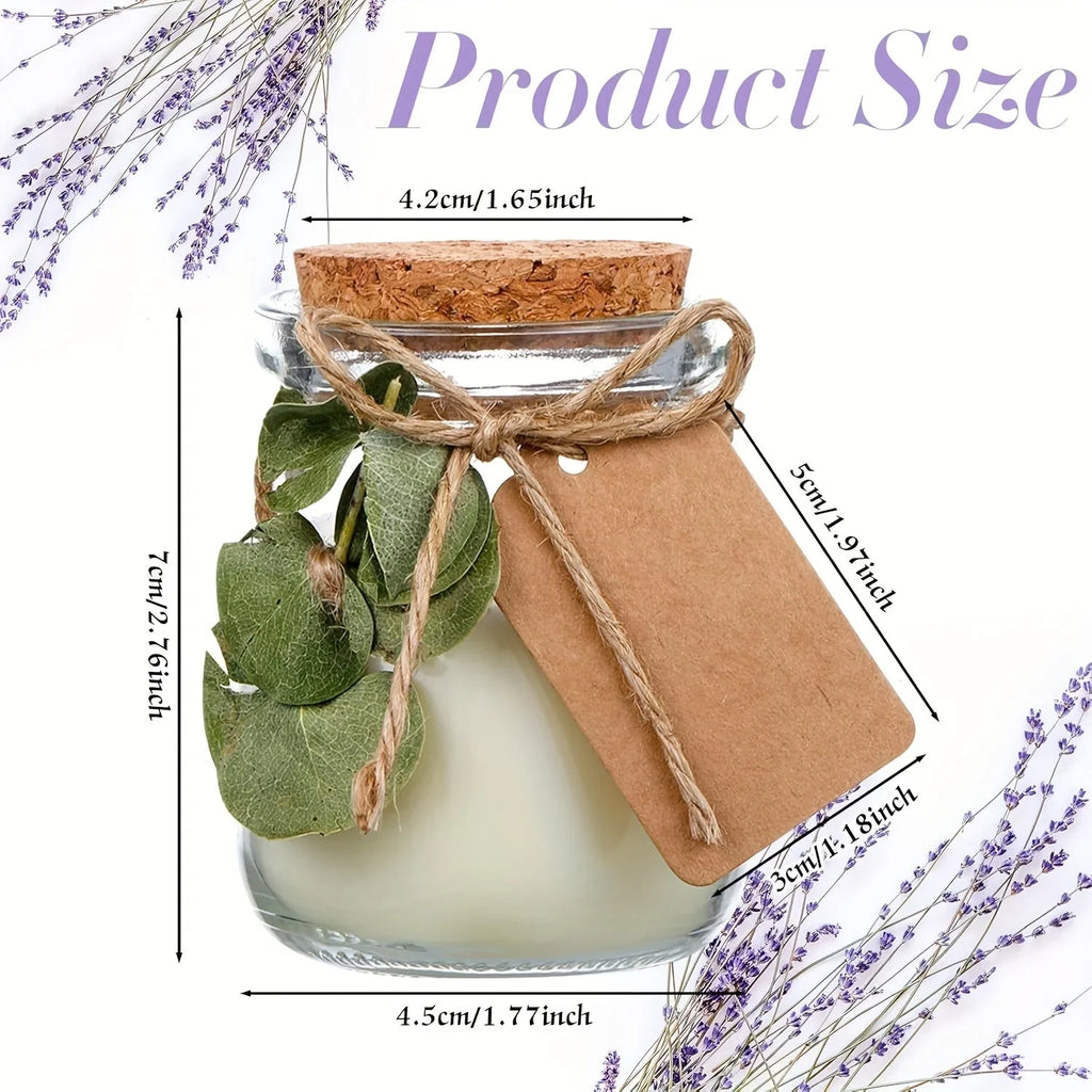 White scented soy wax candle, soothing ambiance - House of Avana