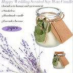 White scented soy wax candle, soothing ambiance - House of Avana