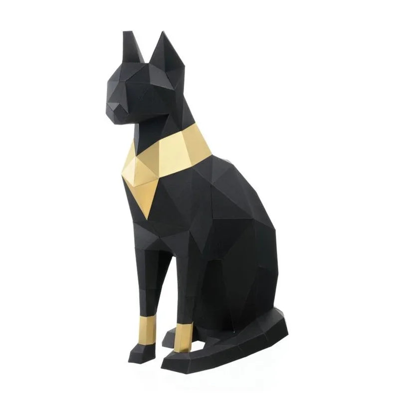 45cm Cat Egypt Bastet Paper Model Animal Papercraft 3d Diy Puzzles Educational Toys Creative Home Deco... - House Of Avana
