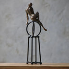 Modern Iron Sculpture - Abstract Figure Black, lifestyle image - House Of Avana