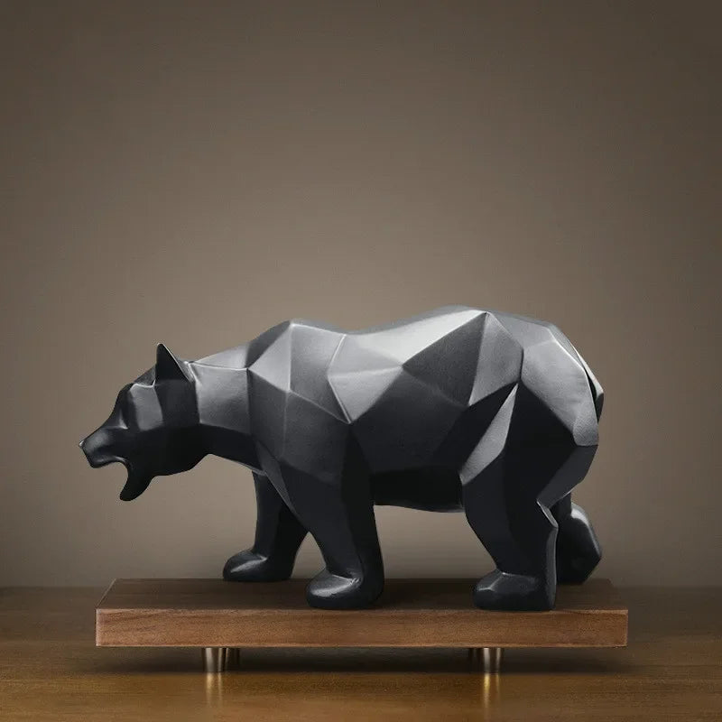 Sculpture Black Bear Statue Resin Home Decor Bears Statues Animal Nordic Figurine Decoration Home Decoration Accessories Modern - House Of Avana