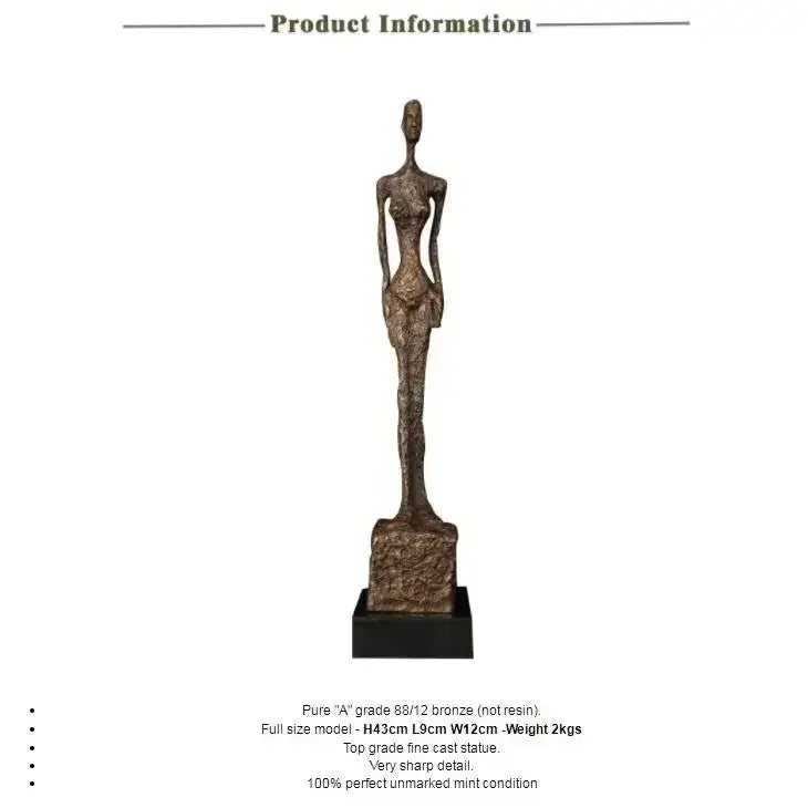 Large Bronze Sculptures Handmade Famous Decoration Statue Living Room Home Decor Accessories Abstract Figurines for Interior - House Of Avana