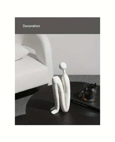 Ceramic Back - to - Back Matchman Sculpture - House Of Avana