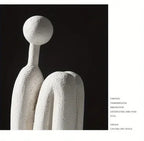 Ceramic Back - to - Back Matchman Sculpture - House Of Avana