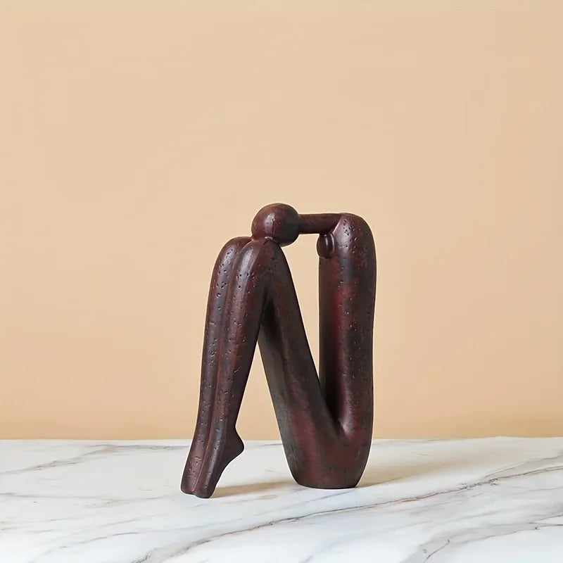 Ceramic Back - to - Back Matchman Sculpture - House Of Avana