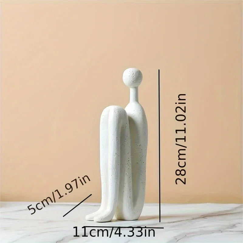 Ceramic Back - to - Back Matchman Sculpture - House Of Avana