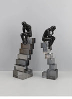 Crystal Figure - Transparent Ladder Desk Sculpture, angled view - House Of Avana