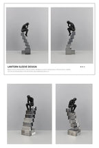 Crystal Figure - Transparent Ladder Desk Sculpture, angled view - House Of Avana