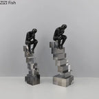 Crystal Figure - Transparent Ladder Desk Sculpture, detail shot - House Of Avana