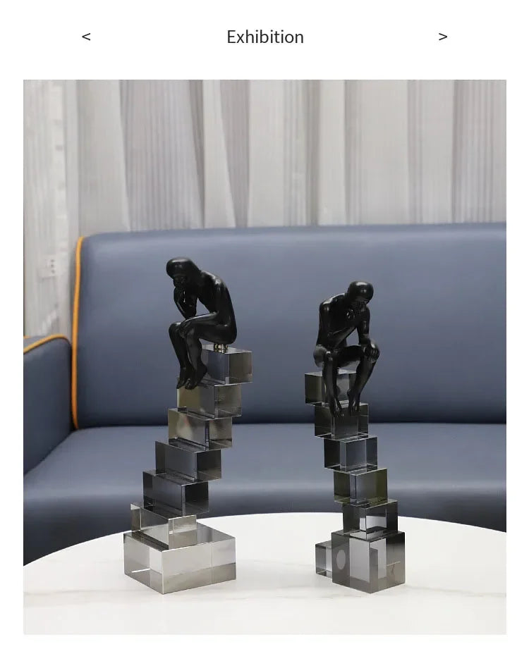 Crystal Figure - Transparent Ladder Desk Sculpture, product packaging - House Of Avana