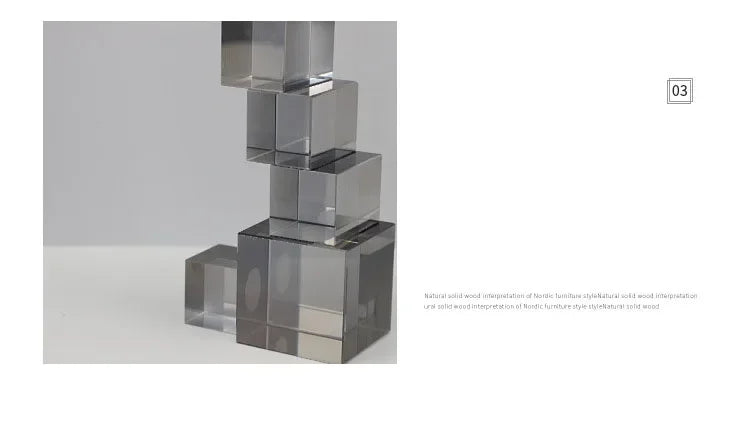 Crystal Figure - Transparent Ladder Desk Sculpture, texture detail - House Of Avana