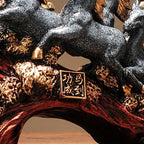 Resin Eight Horses Sculpture – Alphabet Animal Themed Collectible Figurines for Various Room Types –... - House Of Avana