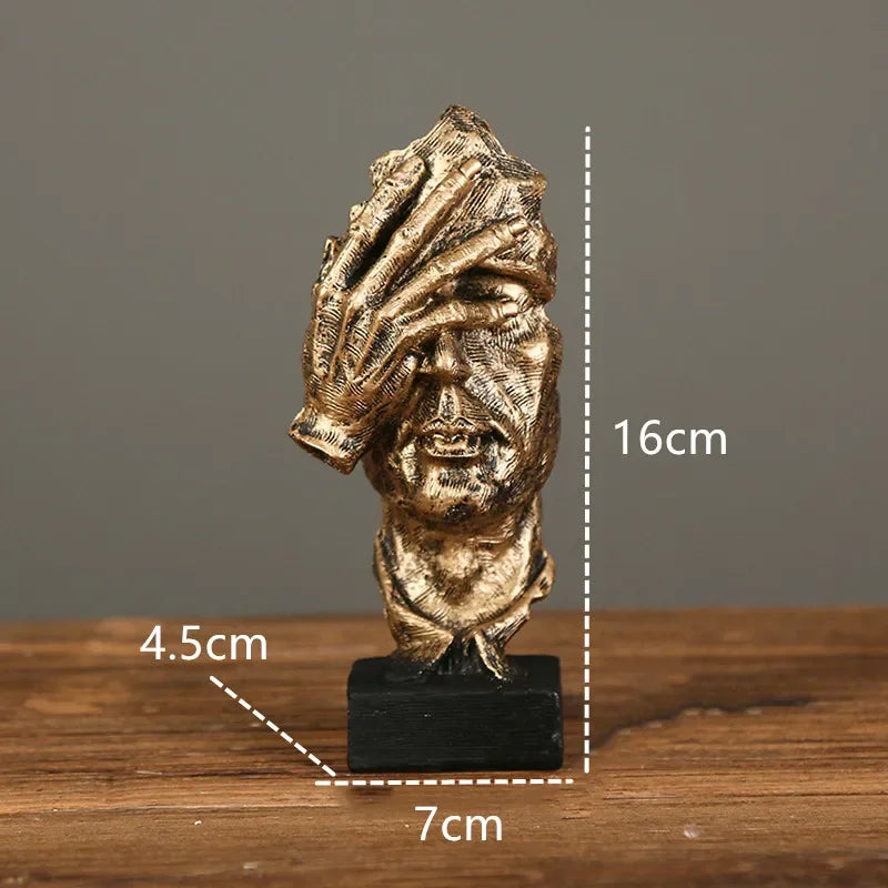 Decorative Sculpture Home Decor Mask Statue for Living Room Resin Ornaments for Home Decoration Table... - House Of Avana