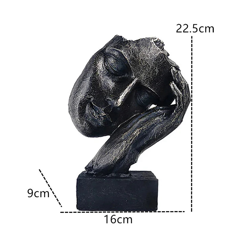 Decorative Sculpture Home Decor Mask Statue for Living Room Resin Ornaments for Home Decoration Table... - House Of Avana