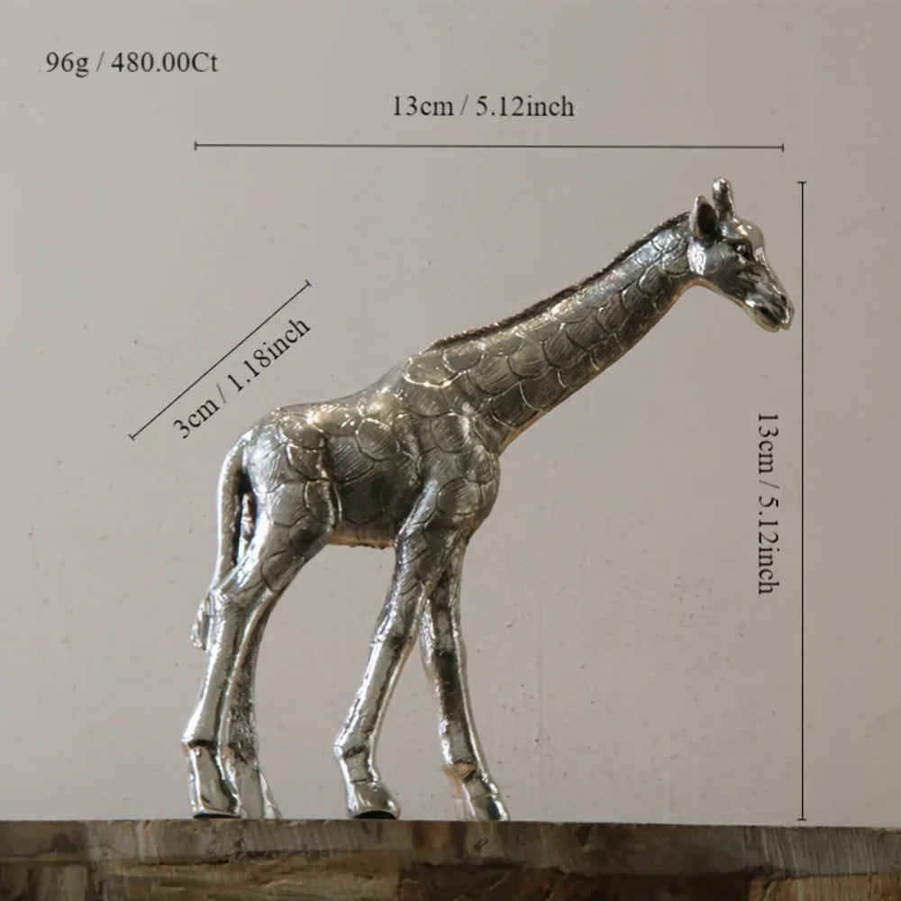 Vintage Style Giraffe Sculpture for Home Decor, detail shot - House Of Avana