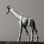 Vintage Style Giraffe Sculpture for Home Decor, front view - House Of Avana