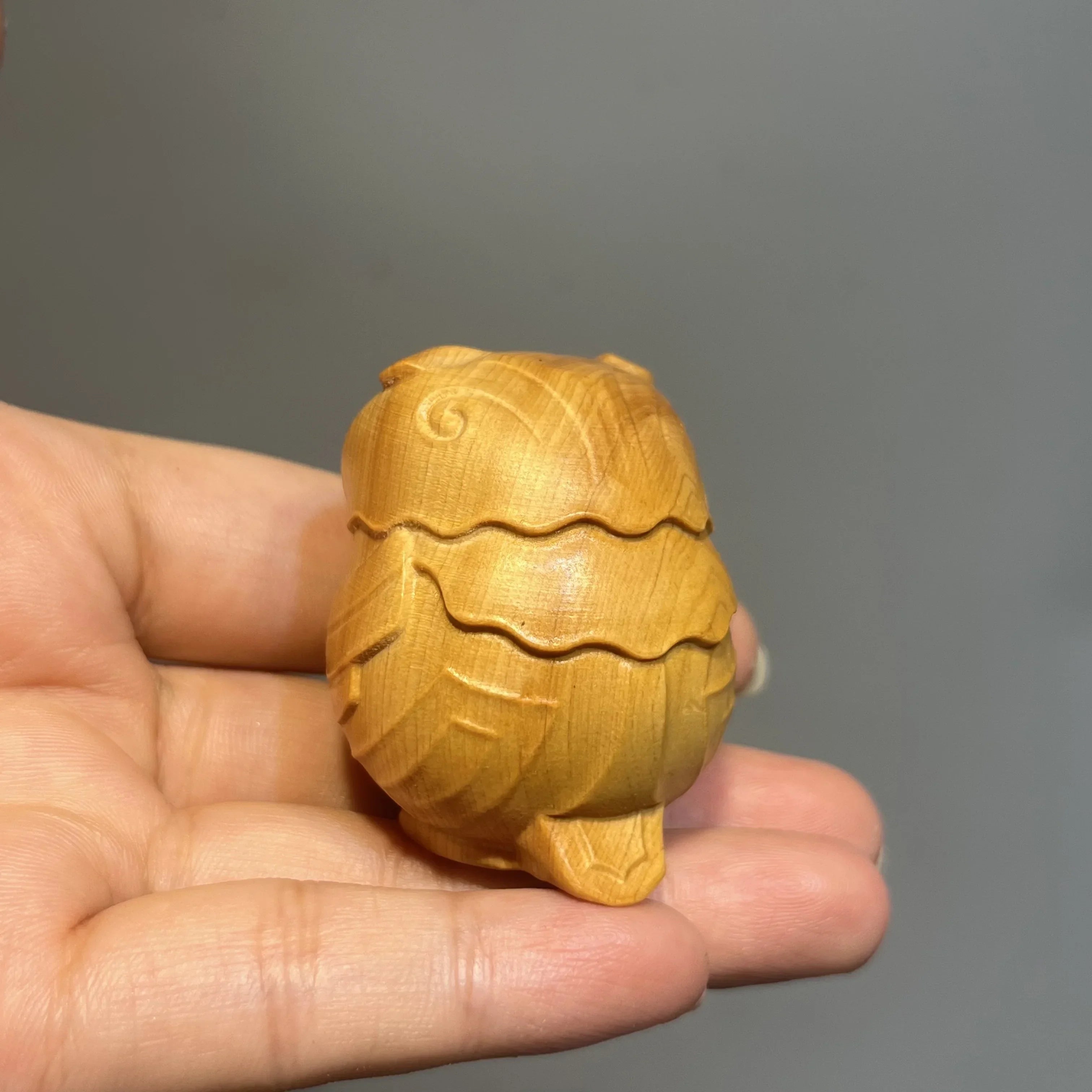 Adorable Mini Owl Sculpture - Handcrafted Wooden Art - Intricately Detailed Desktop Decor - Adds Charm... - House Of Avana