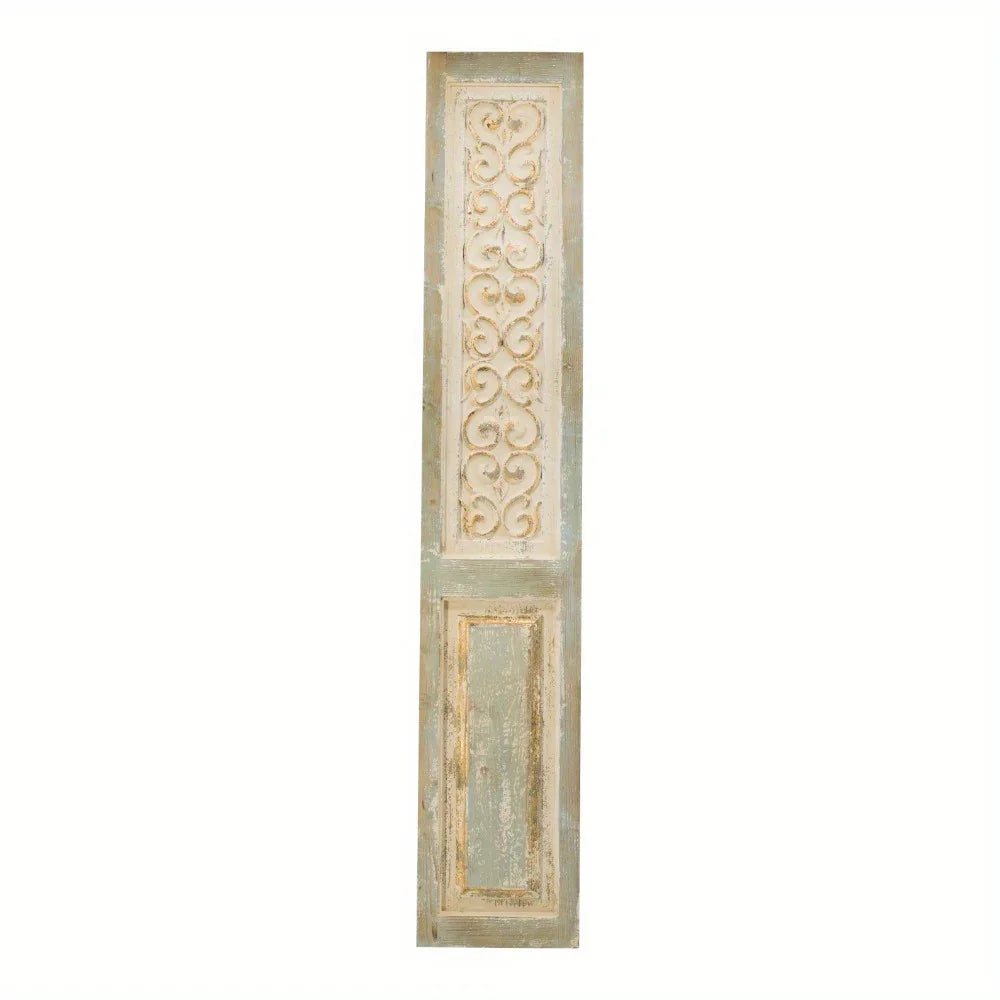 Large Wooden Rectangle Hanging Panel 14" X 78.5" - Decorative Wall Sculpture for Carved Wall Art - Wall... - House Of Avana