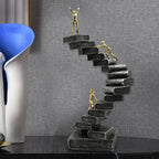 Ladder Sculpture Thinker Figurine for Bedroom Desktop Living Room, front view - House Of Avana