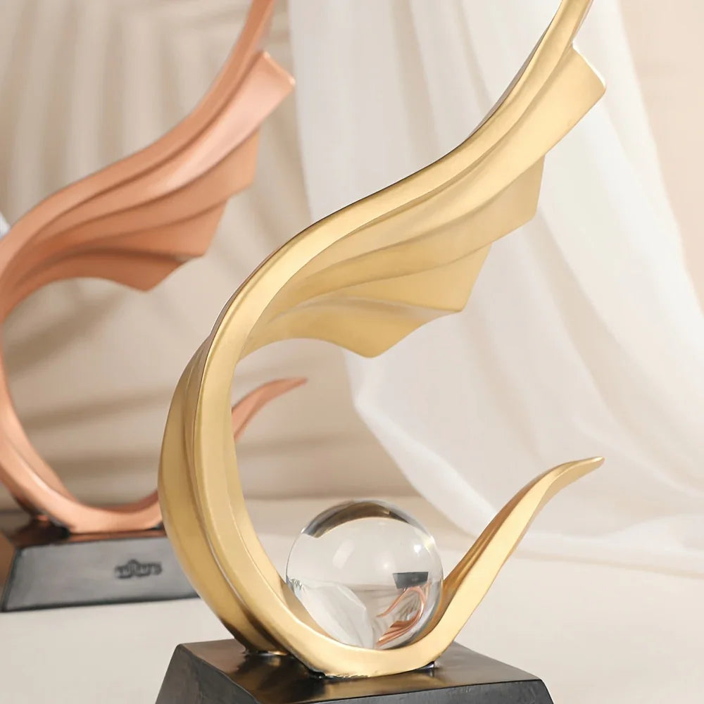 Elegant Classic Resin Sculpture, Luxurious Decorative Figurine for Living Room, Entryway, Office, and... - House Of Avana