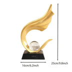 Elegant Classic Resin Sculpture, Luxurious Decorative Figurine for Living Room, Entryway, Office, and... - House Of Avana