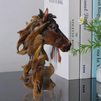 Horse Head Sculpture, back view - House Of Avana