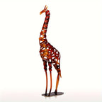 Abstract Black Giraffe Sculpture - Modern Iron Design, lifestyle image - House Of Avana