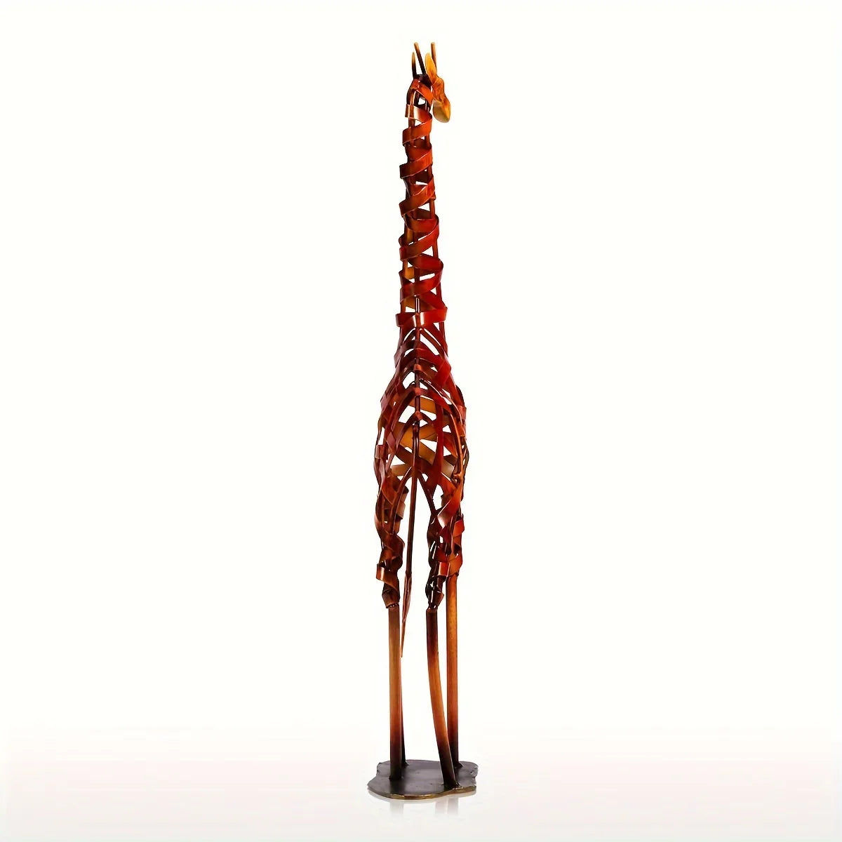 Abstract Black Giraffe Sculpture - Modern Iron Design, top view - House Of Avana