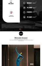 Modern Sculpture - Simple Vertical Ornament, angled view - House Of Avana