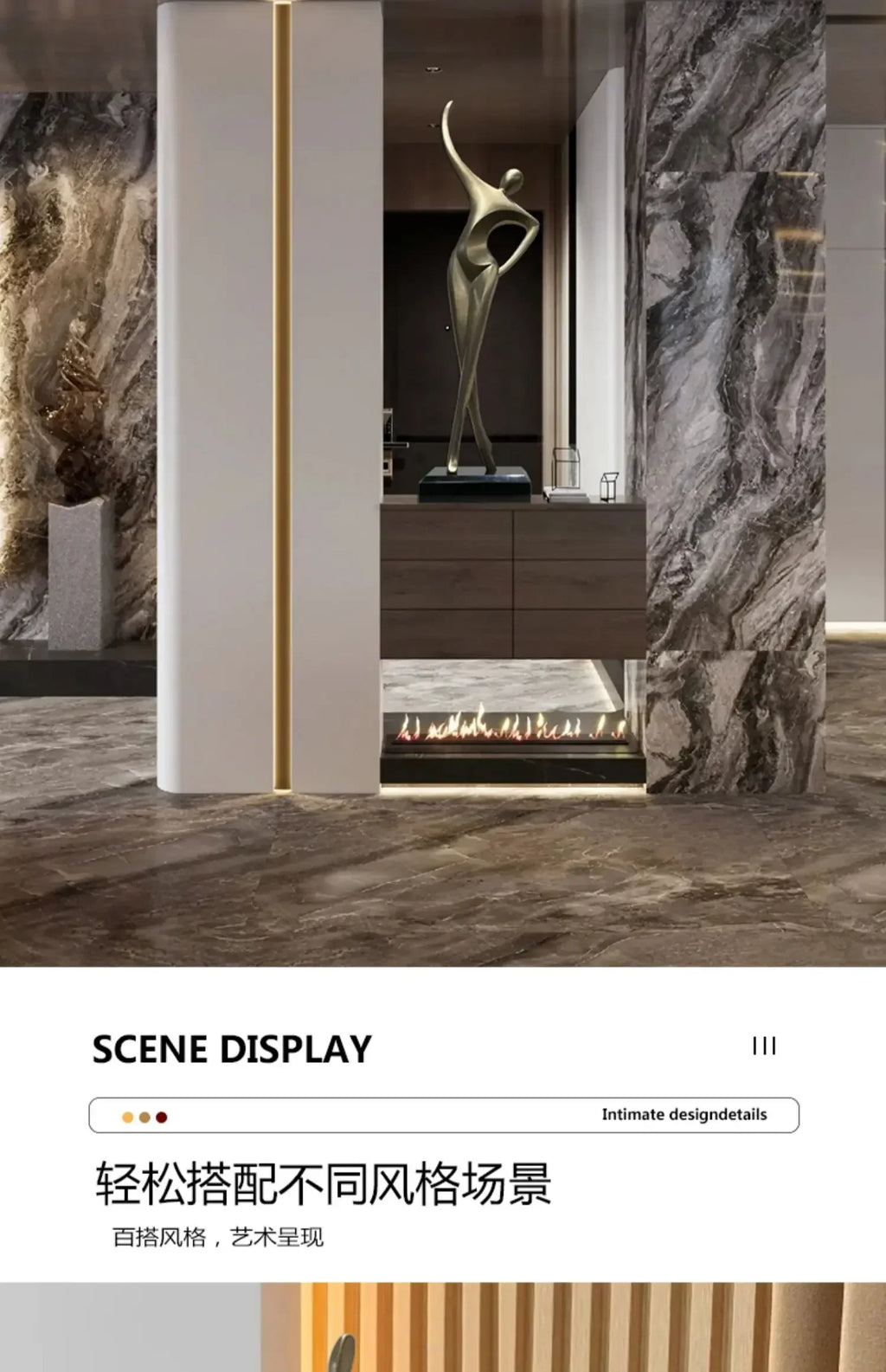 Modern Sculpture - Simple Vertical Ornament, angled view - House Of Avana